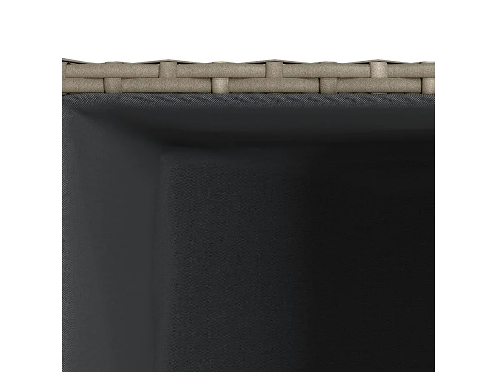 Jardinières 2 pcs gris 30x30x60 cm résine tressée