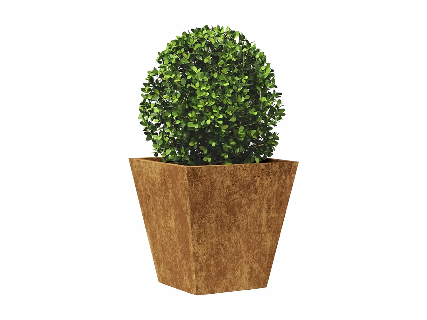 Jardinera hexagonal de acero oxidado 30x30x30 cm