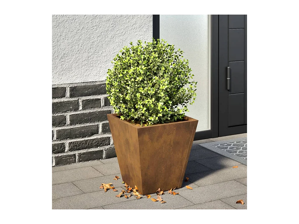 Fioriera da Giardino 30x30x30 cm Acciaio Corten
