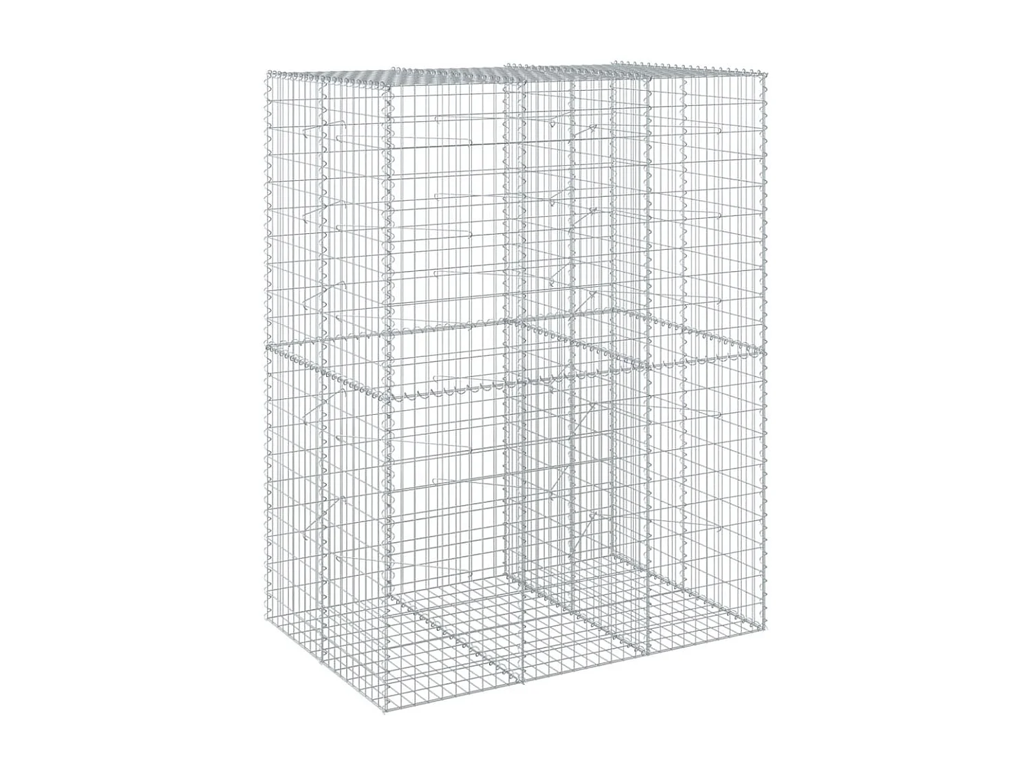 Gabione mit Deckel 150x100x200 cm Verzinktes Eisen