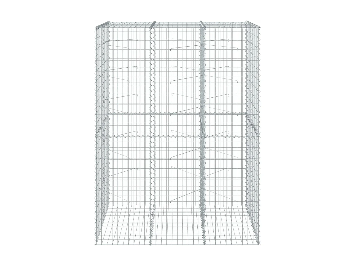 Gabione mit Deckel 150x100x200 cm Verzinktes Eisen