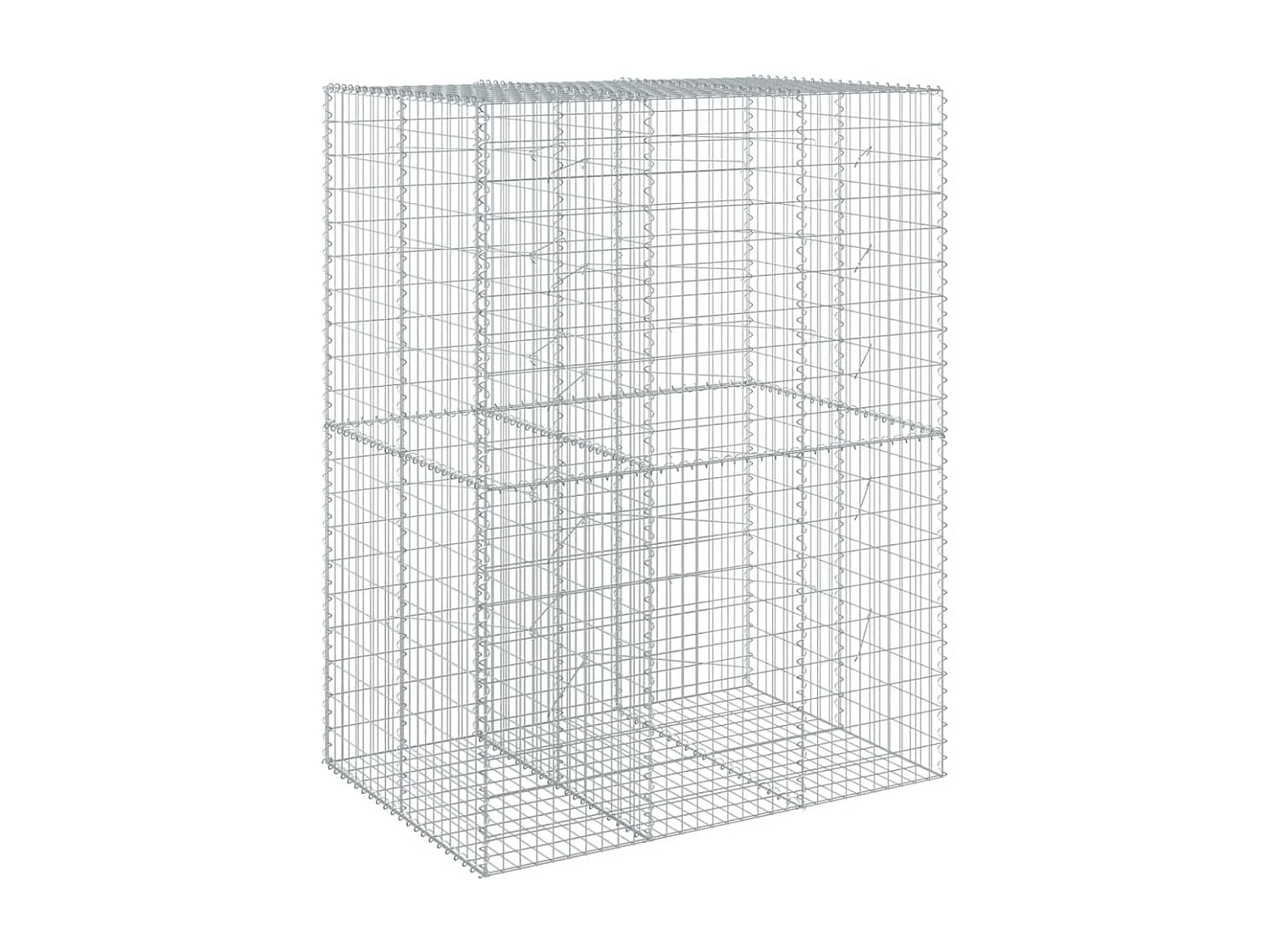 Gabione mit Deckel 150x100x200 cm Verzinktes Eisen