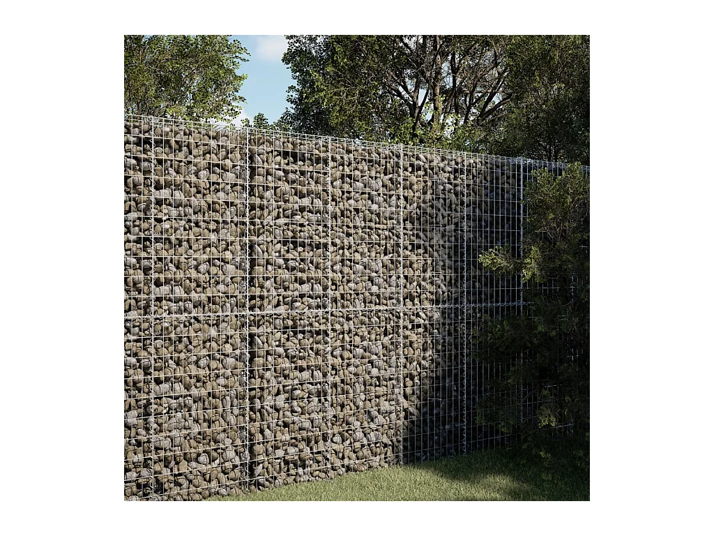 Panier gabion avec couvercle 150x100x200 cm fer galvanisé