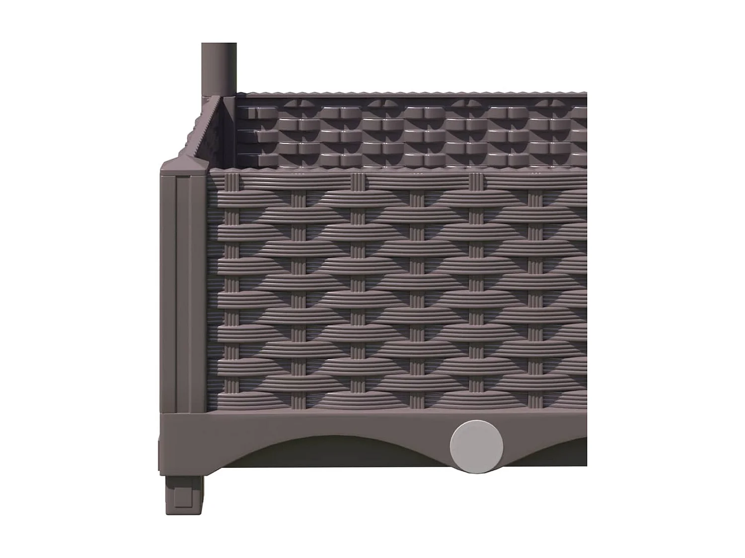 Fioriera da Giardino con Graticcio Marrone 40x40x121,5 cm in PP