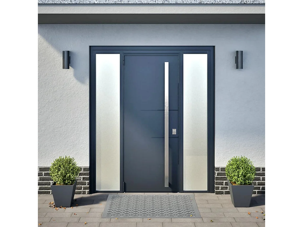 Plantenbakken 2 st 30x30x30 cm staal antracietkleurig