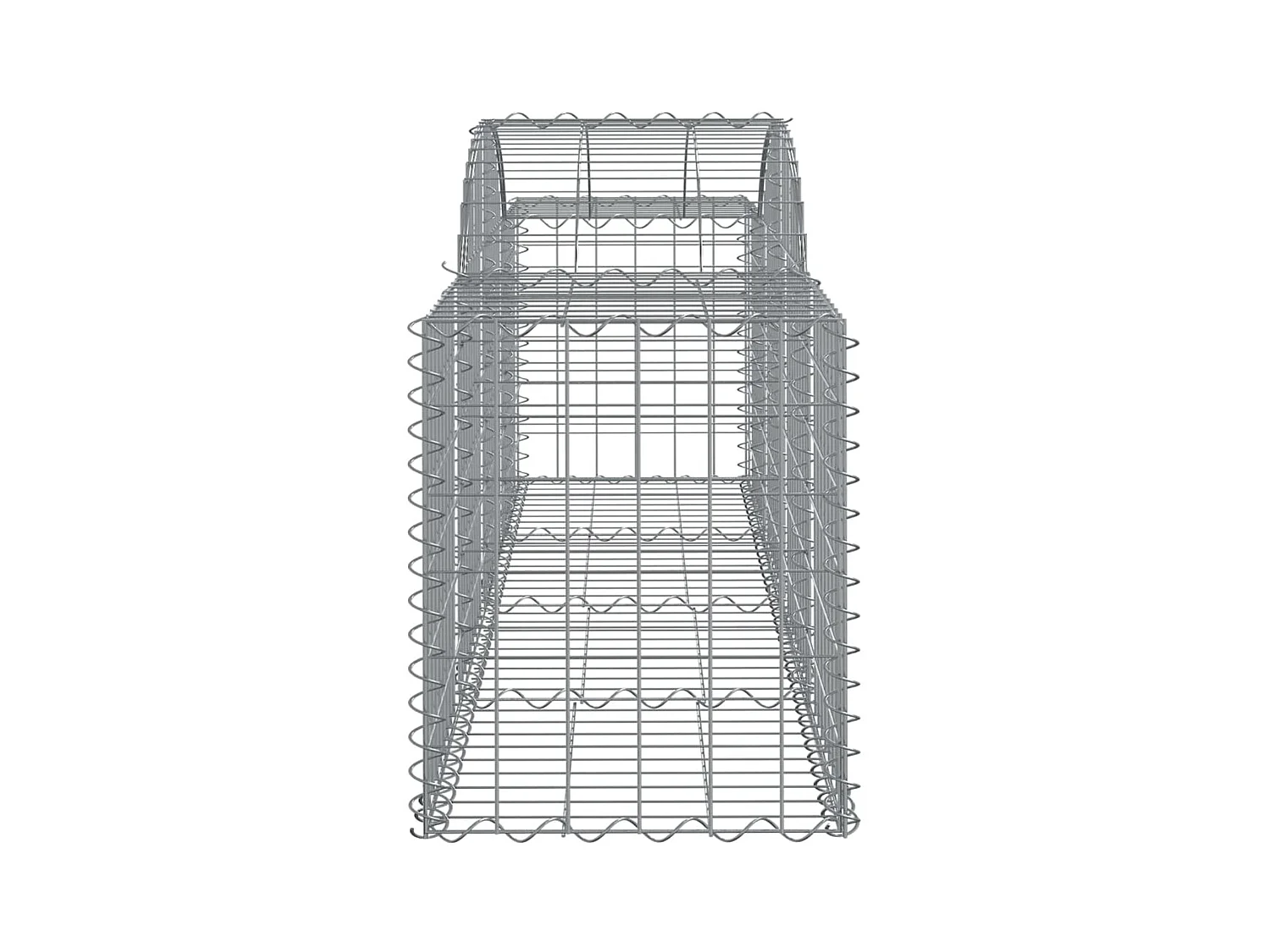 Paniers à gabions arqués 50 pcs 200x50x60/80 cm fer galvanisé