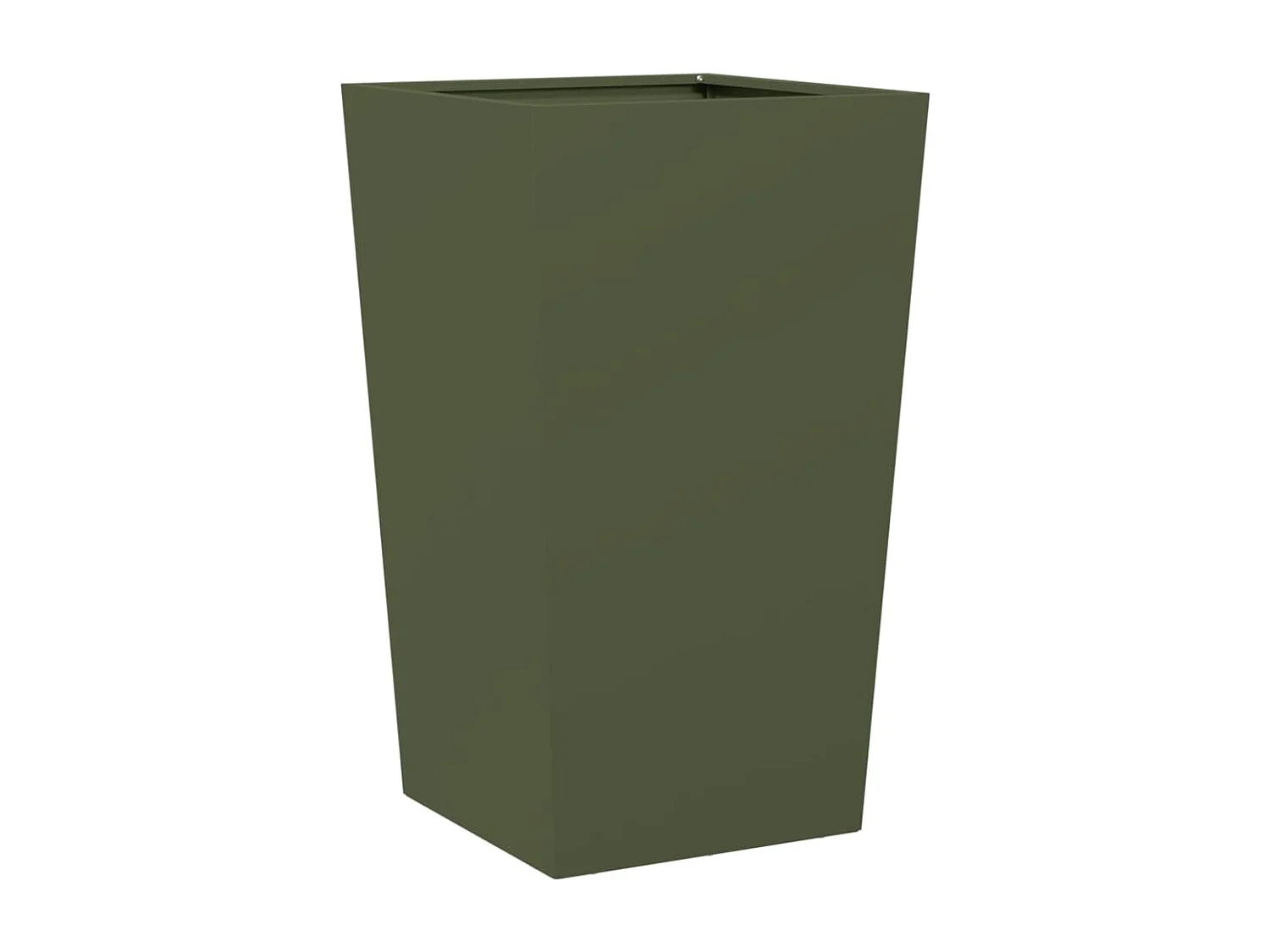 Jardinières 2 pcs vert olive 45x45x75 cm acier