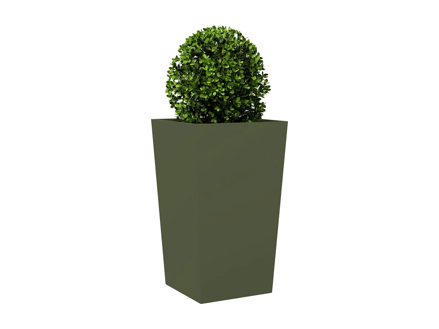 Jardinières 2 pcs vert olive 45x45x75 cm acier