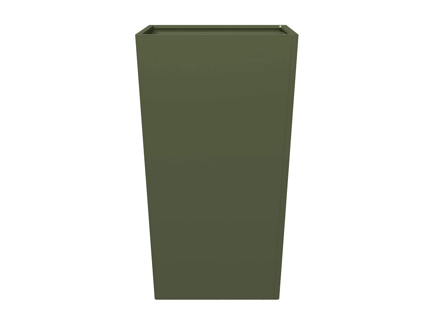 Jardinières 2 pcs vert olive 45x45x75 cm acier