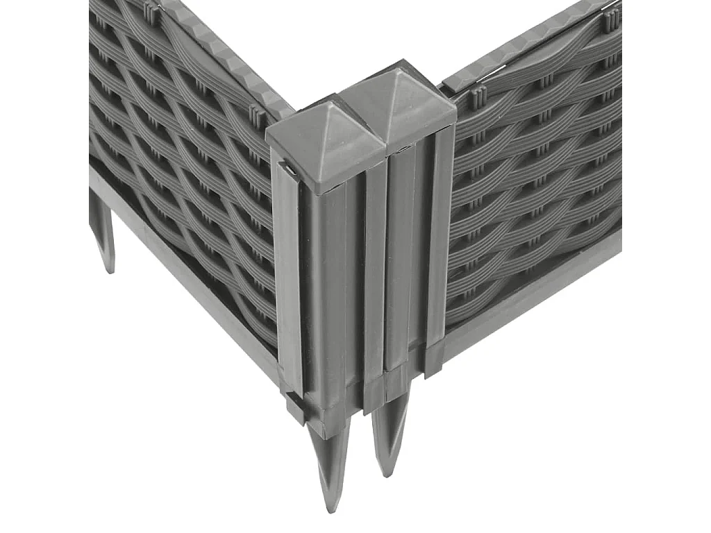 Pflanzkasten mit Erdspießen Hellgrau 42,5x42,5x28,5 cm PP