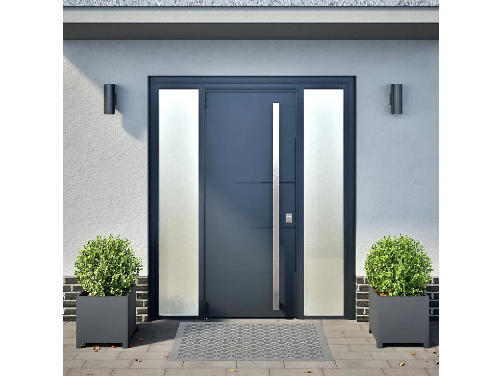 Jardinières 2 pcs anthracite 40x40x40 cm acier