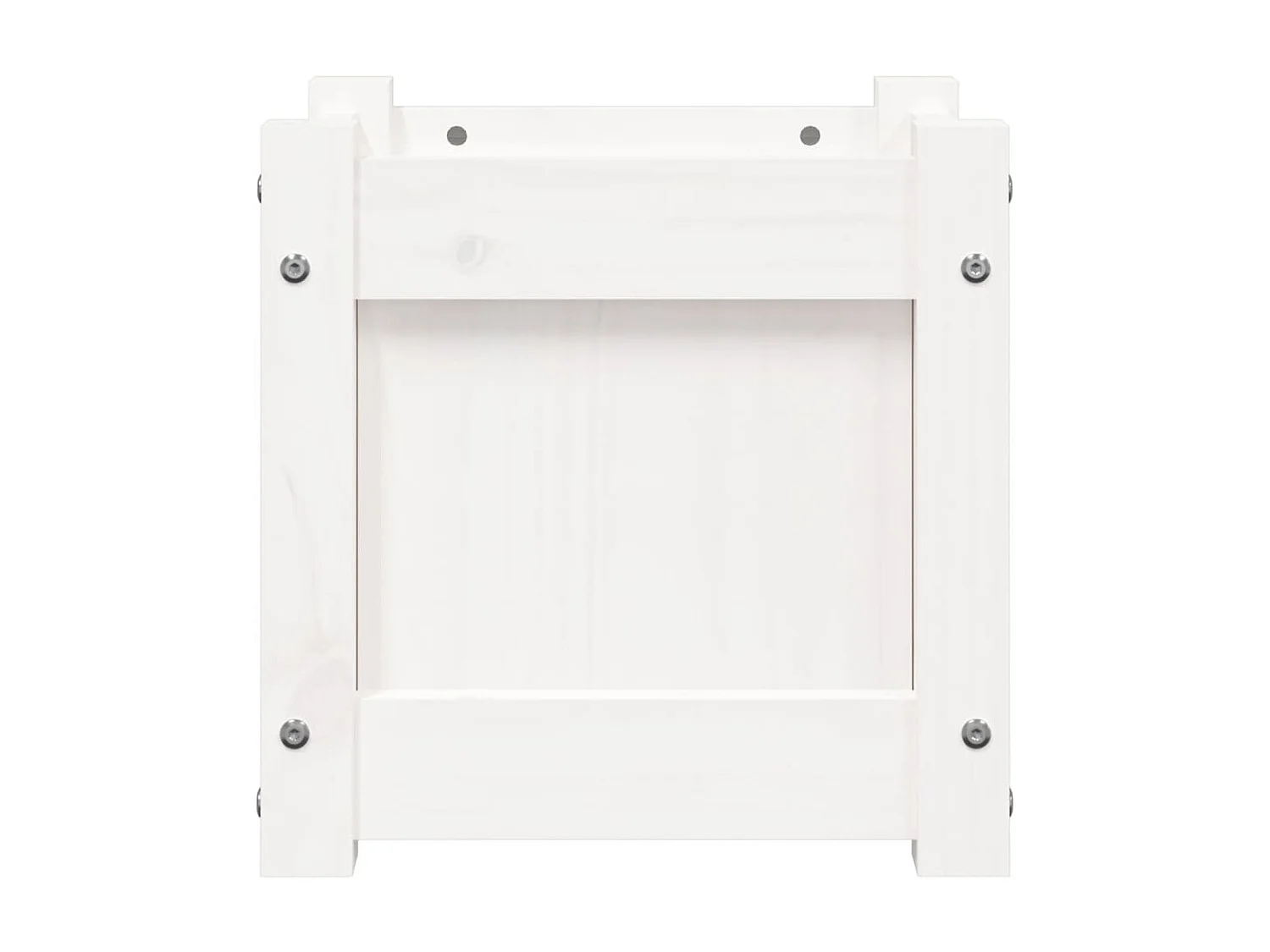 Jardinières 2 pcs blanc bois de pin massif