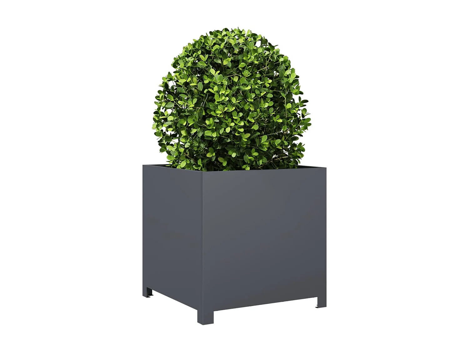 Jardinière anthracite 50x50x50 cm acier