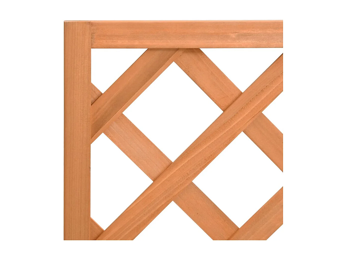 Jardinera con enrejado de madera maciza de abeto marrón