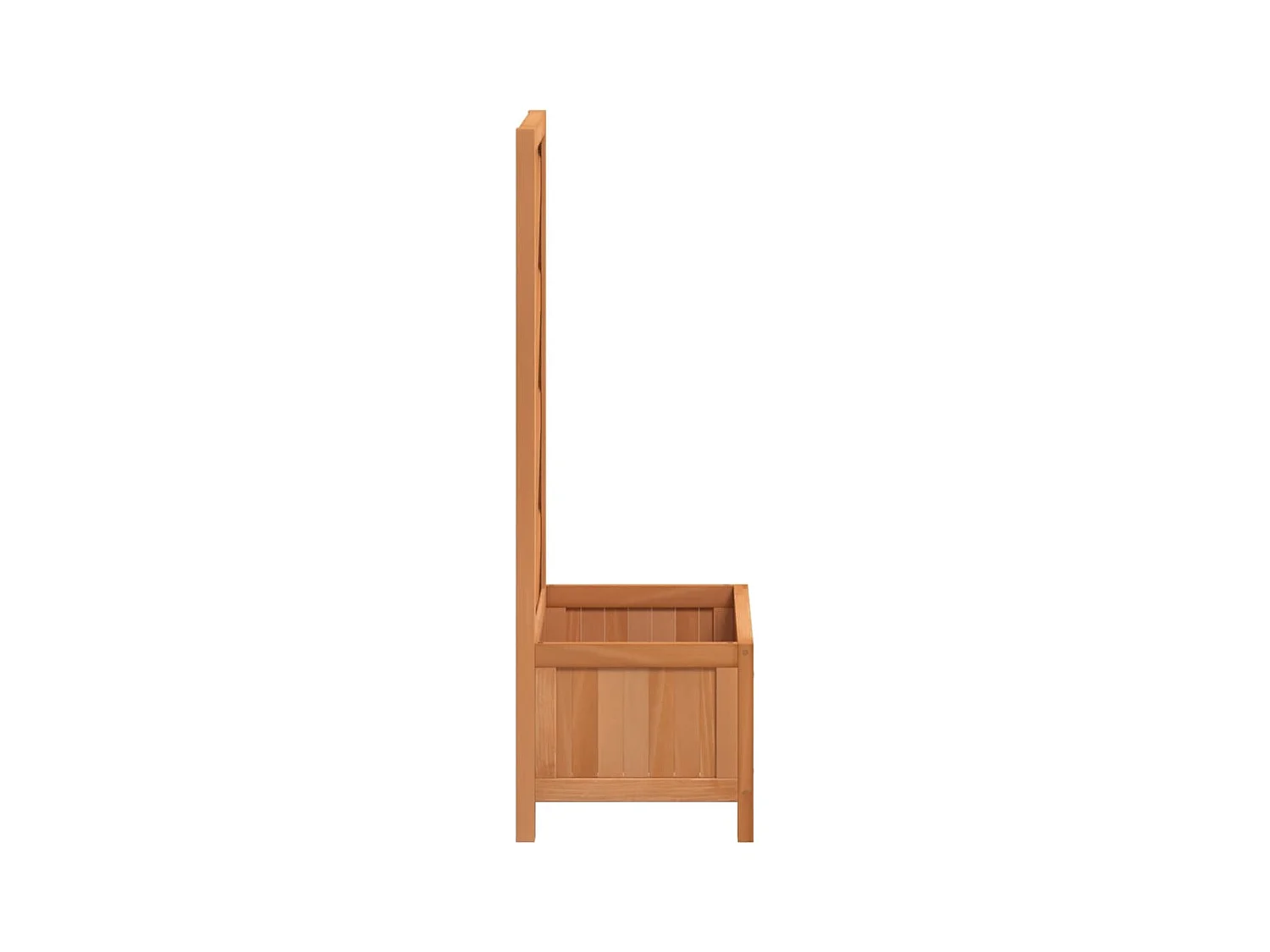 Jardinière avec treillis marron bois massif de sapin