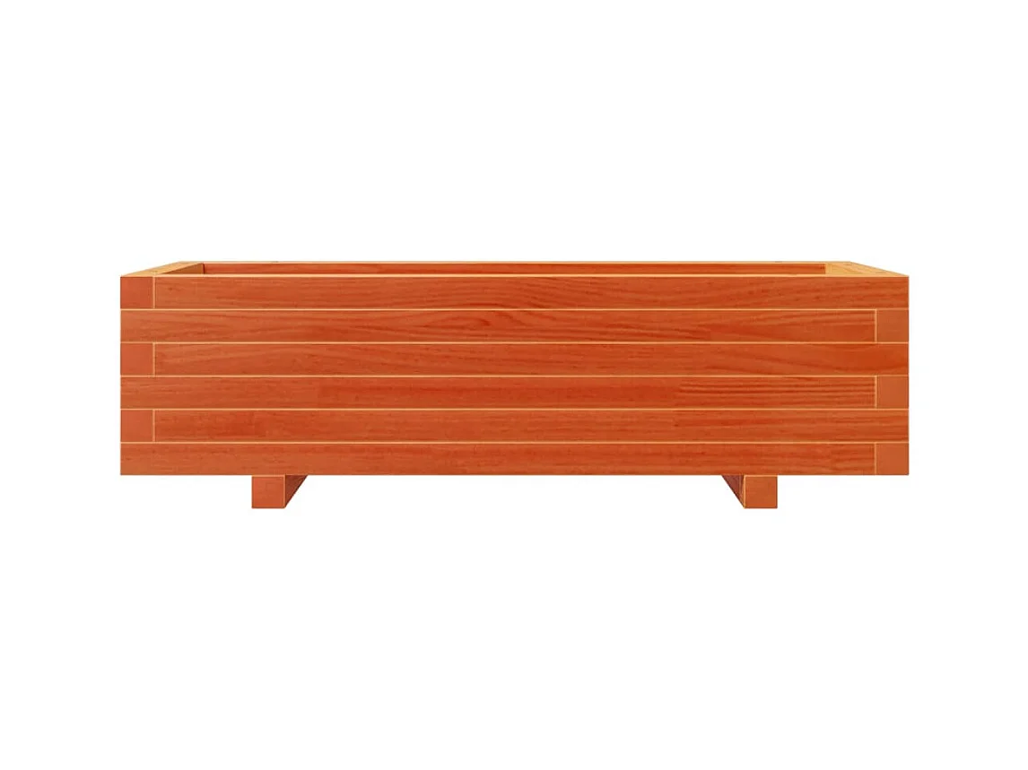 Jardinière cire marron 90x40x26,5 cm bois de pin massif