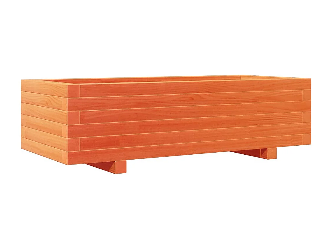 Jardinière cire marron 90x40x26,5 cm bois de pin massif