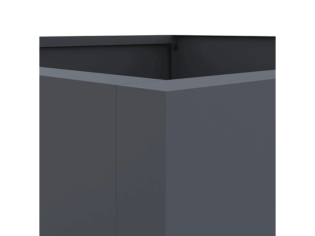 Jardinière anthracite 52x48x75 cm acier