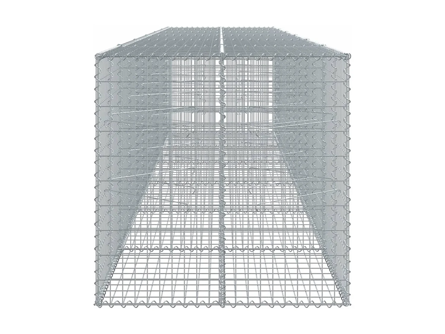 Cesto gabião com cobertura 600x100x100 cm ferro galvanizado