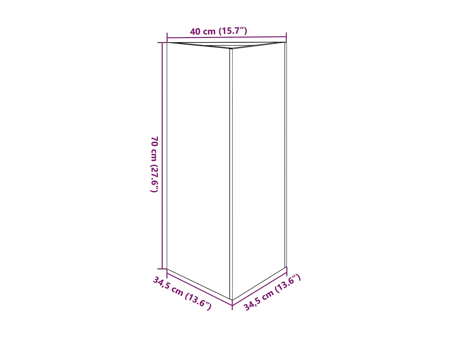 Jardinières 2 pcs vert olive triangulaire 40x34,5x70 cm acier