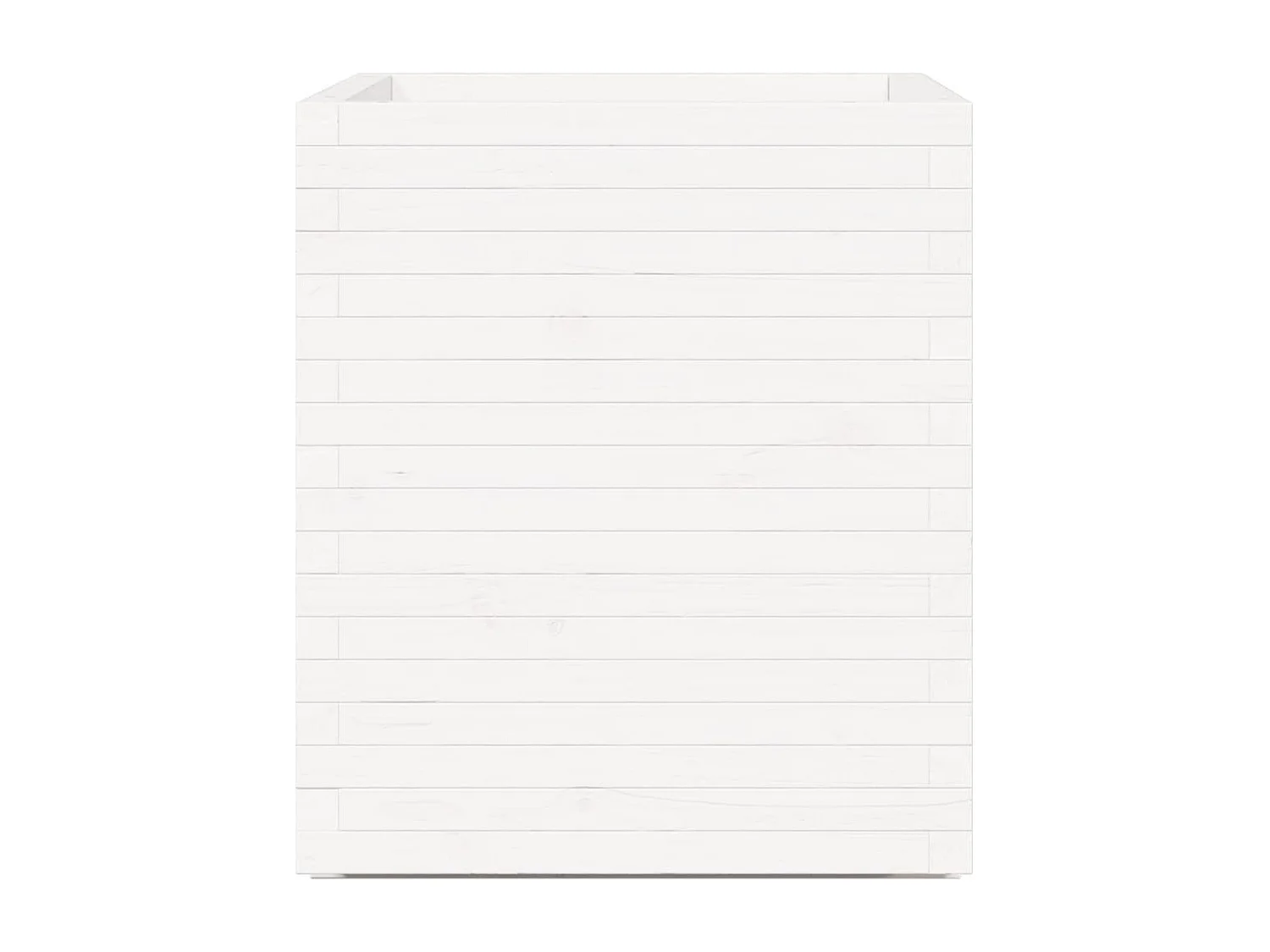 Jardinière blanc 60x60x72,5 cm bois de pin massif