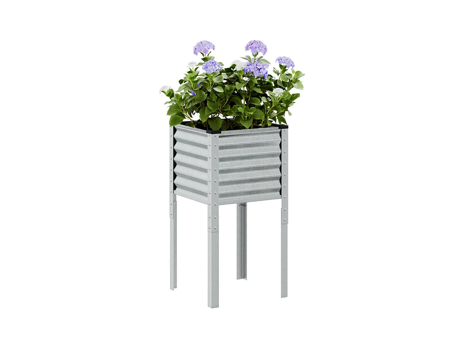 Jardinière 45x45x88 cm acier galvanisé