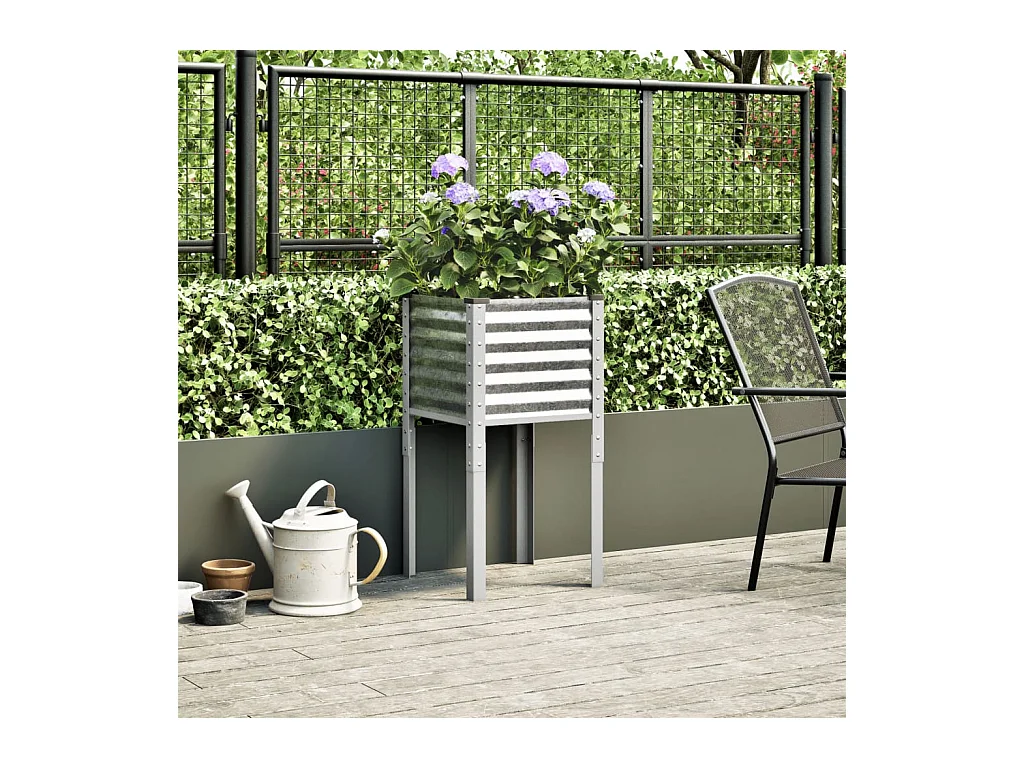 Jardinière 45x45x88 cm acier galvanisé