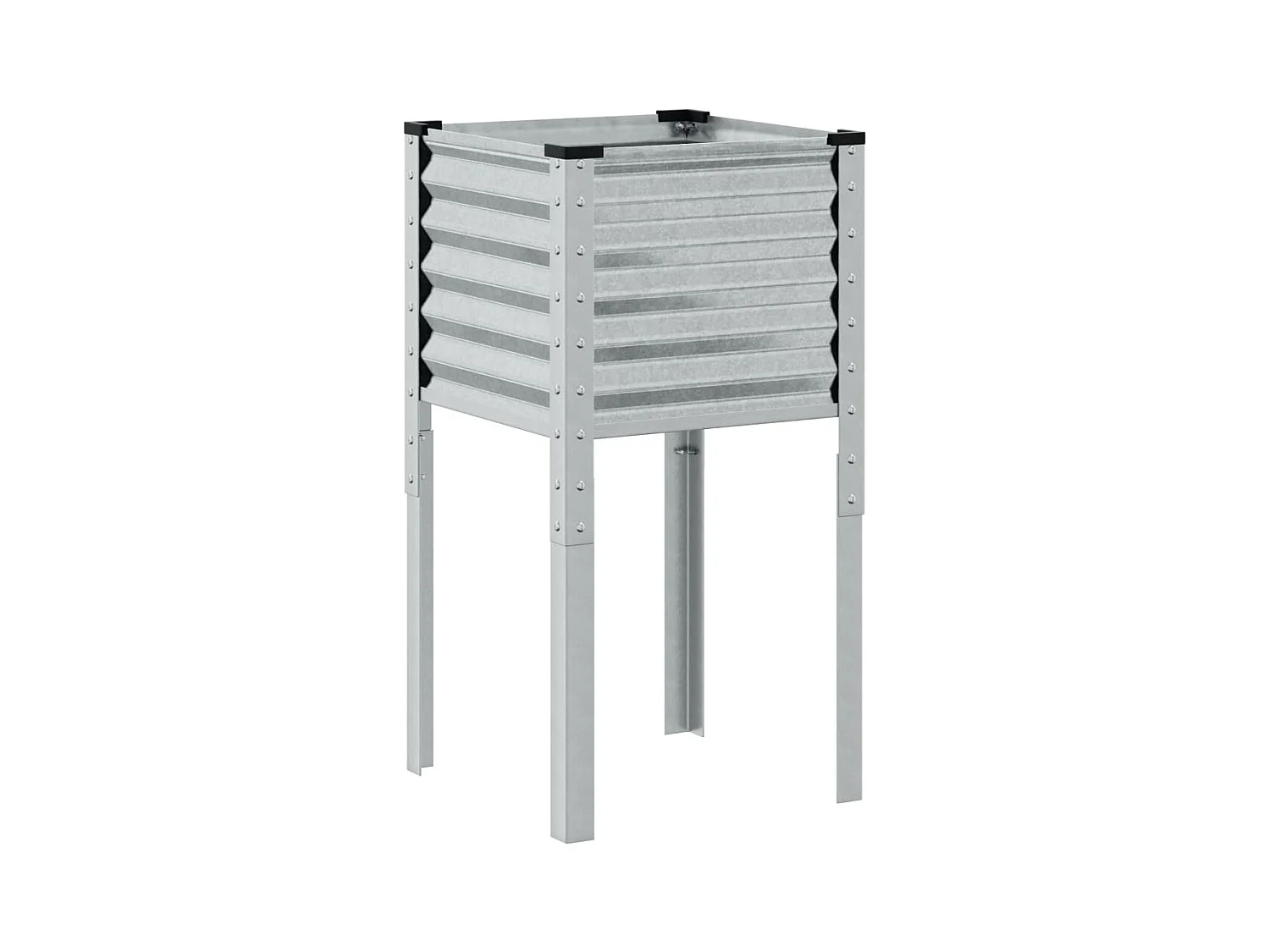 Jardinière 45x45x88 cm acier galvanisé