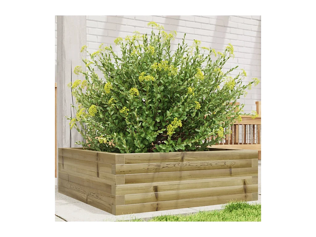 Fioriera da Giardino 70x70x23 cm in Legno di Pino Impregnato