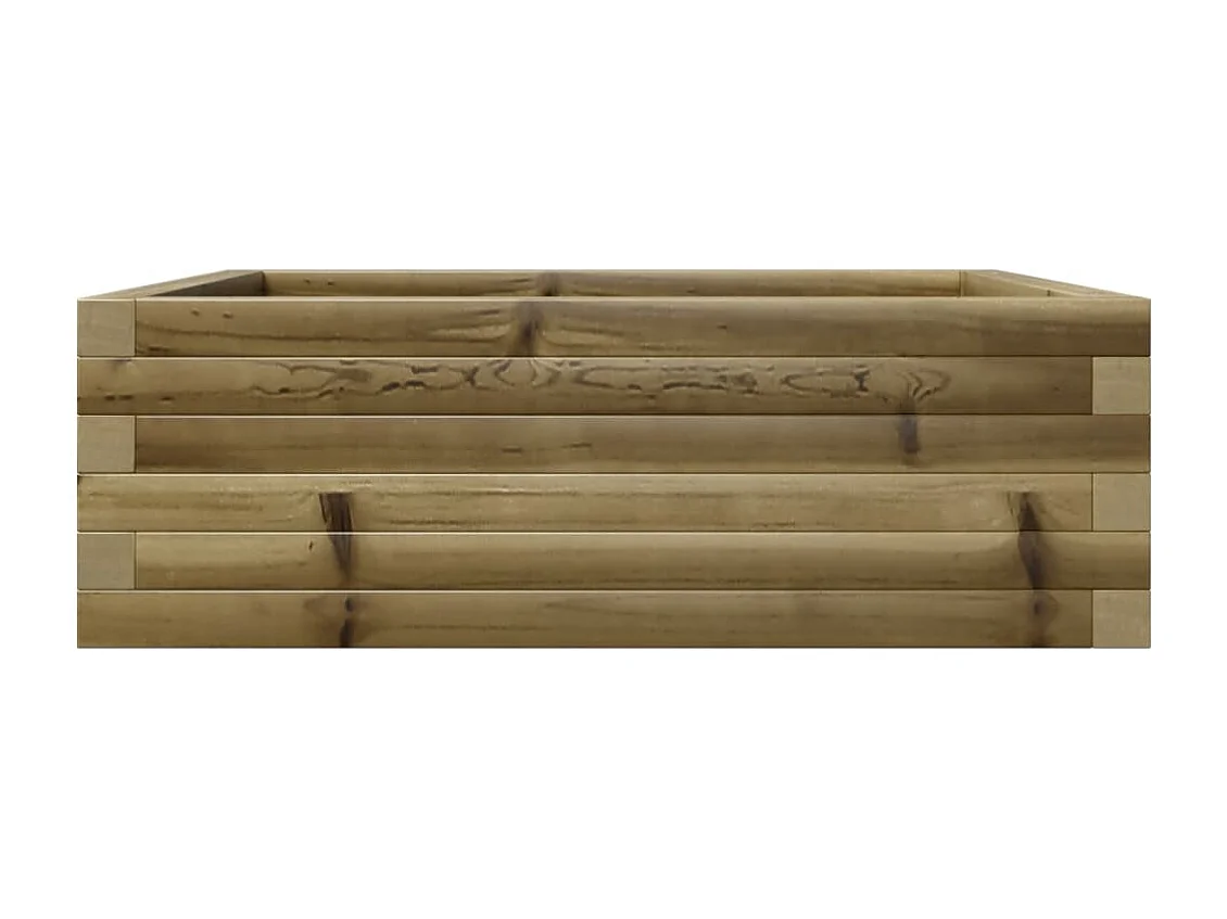 Jardinière 70x70x23 cm bois de pin imprégné