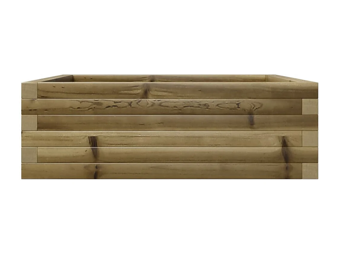 Jardinière 70x70x23 cm bois de pin imprégné