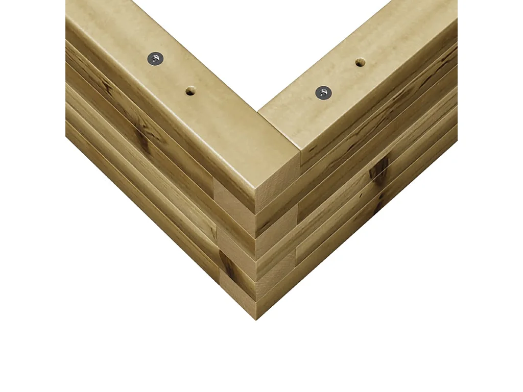 Jardinière 70x70x23 cm bois de pin imprégné