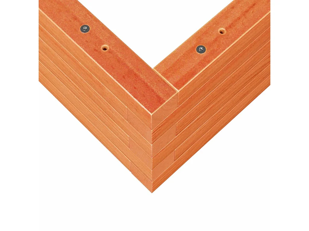 Jardinière cire marron 50x50x23 cm bois de pin massif