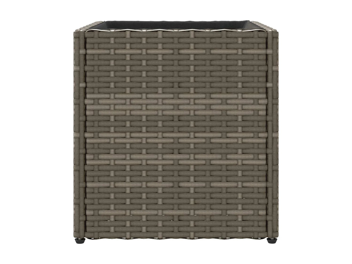 Fioriere da Giardino 2 pz Grigie 36x30x32 cm in Polyrattan