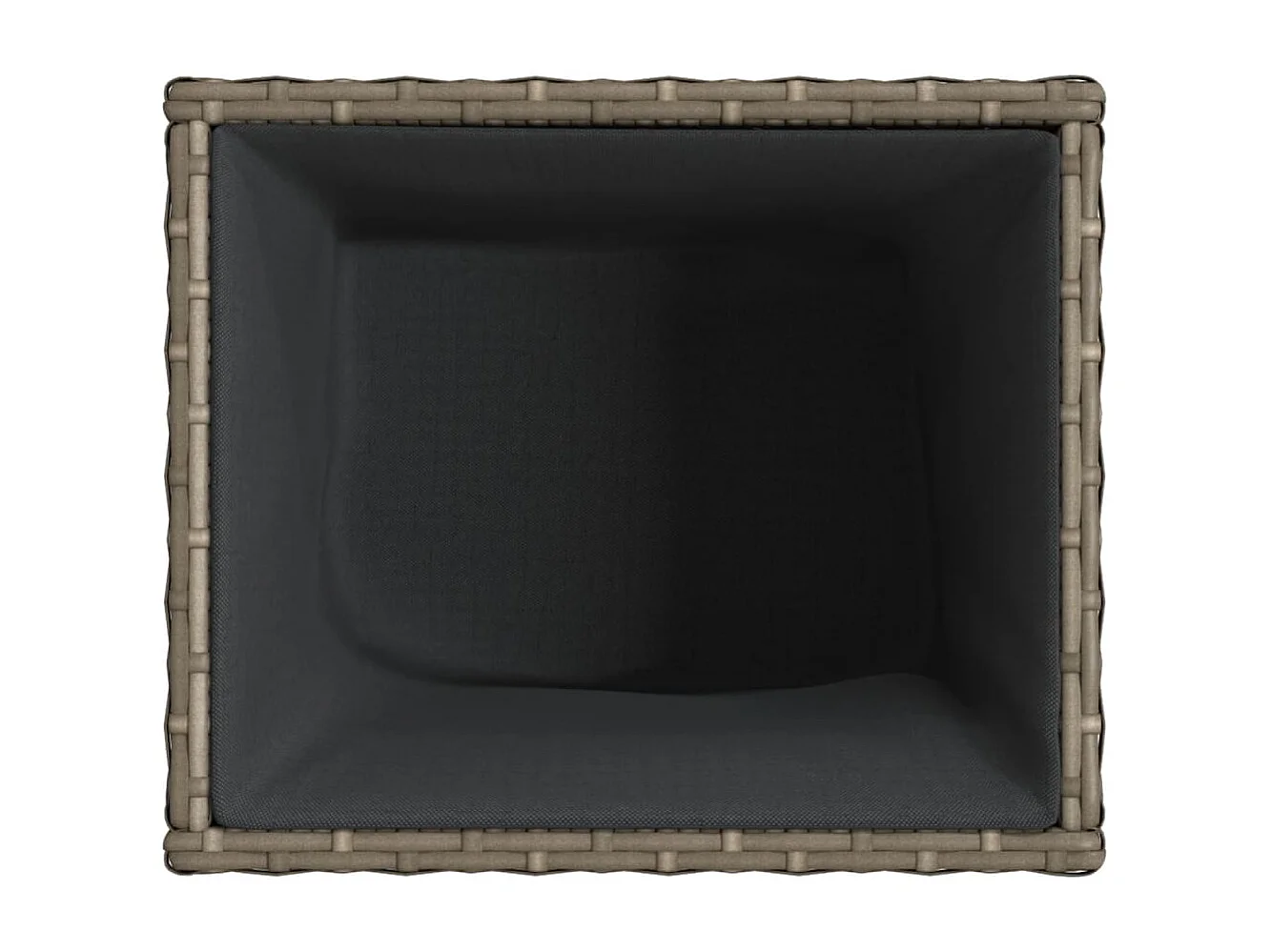 Fioriere da Giardino 2 pz Grigie 36x30x32 cm in Polyrattan