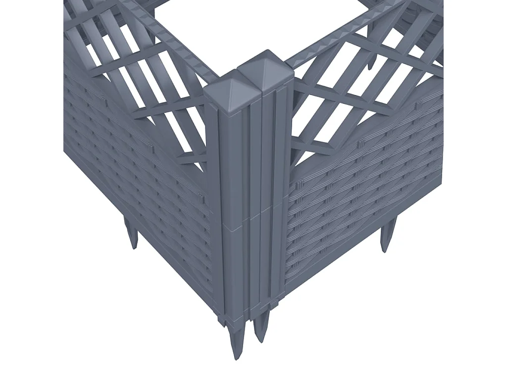 Fioriera Giardino Picchetti Grigio Blu 43,5x43,5x43,5 cm PP