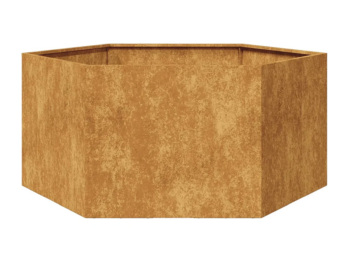 Pflanzkübel Sechseckig 104x90x45 Cortenstahl