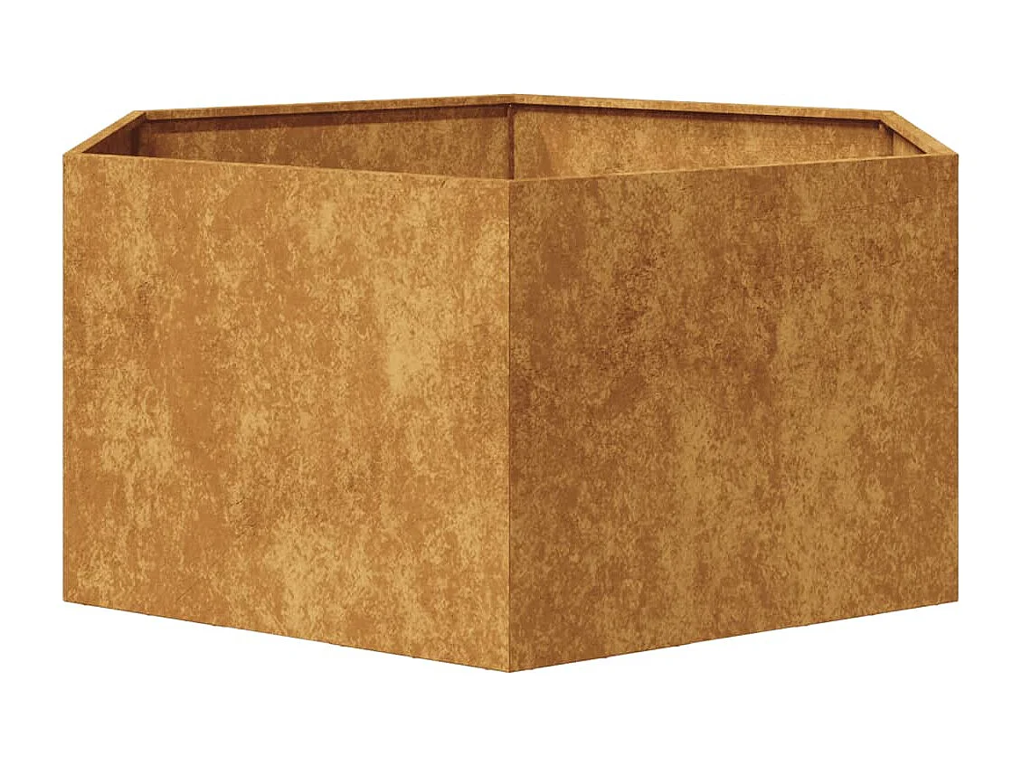Pflanzkübel Sechseckig 104x90x45 Cortenstahl