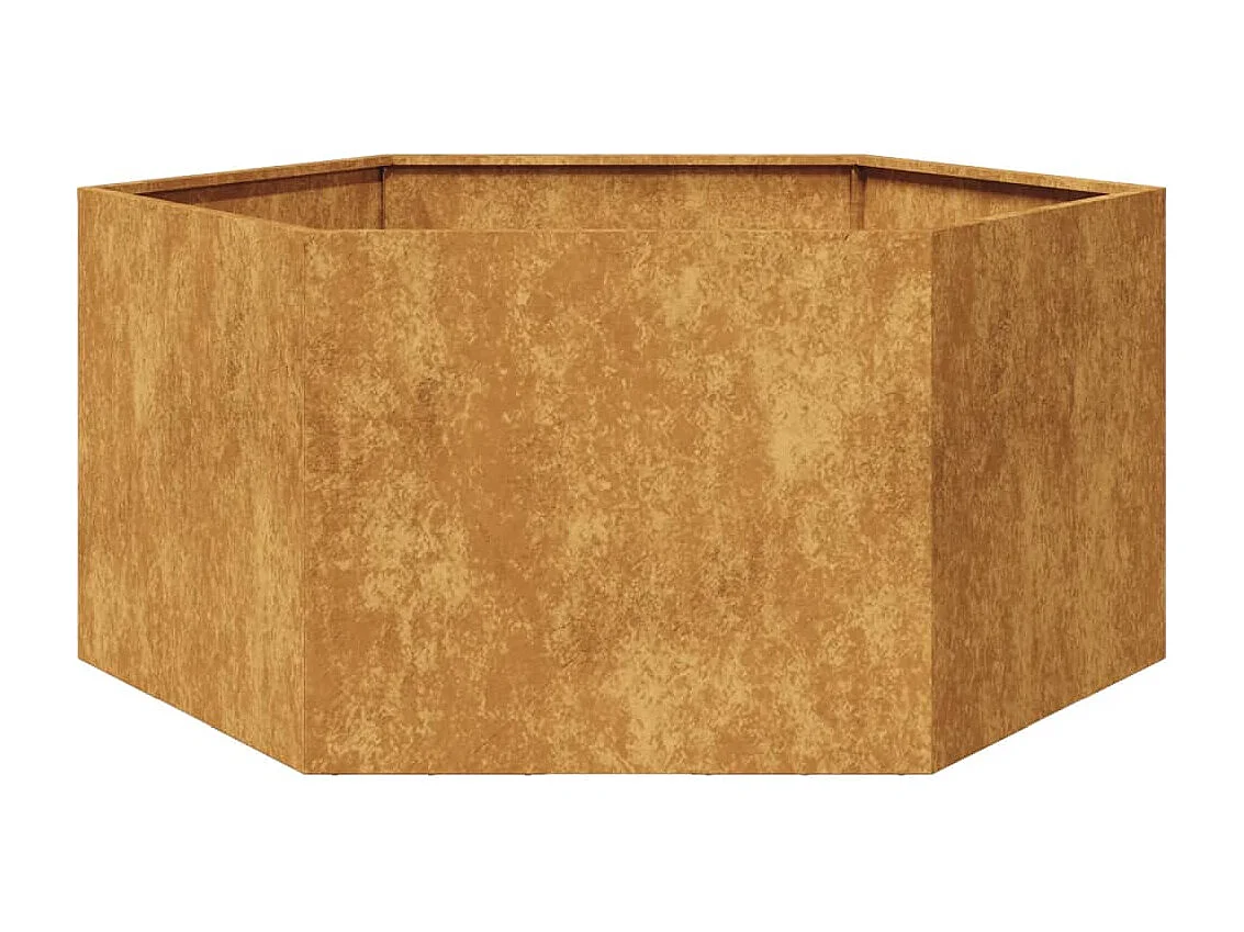 Pflanzkübel Sechseckig 104x90x45 Cortenstahl