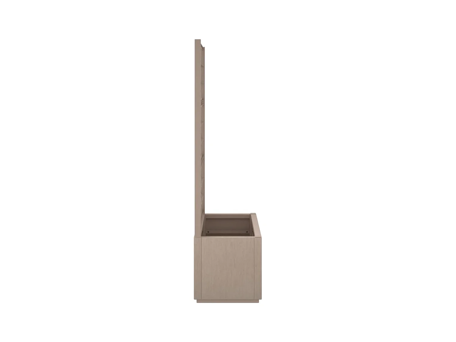 Plantenbak met latwerk 80x36x140 cm polypropeen lichtbruin