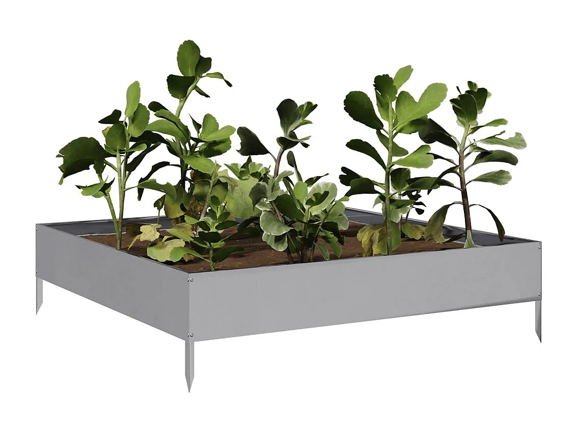 Hochbeet 100x100x26 cm Verzinkter Stahl