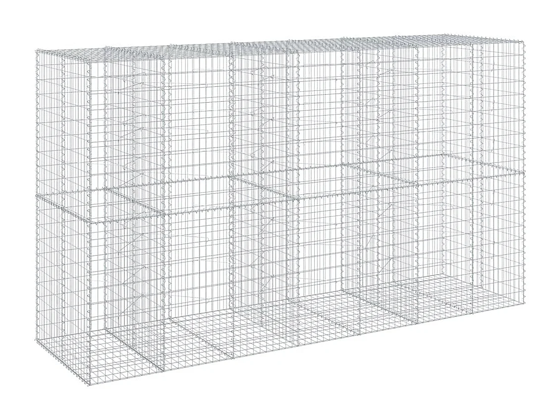 Panier gabion avec couvercle 350x100x200 cm fer galvanisé