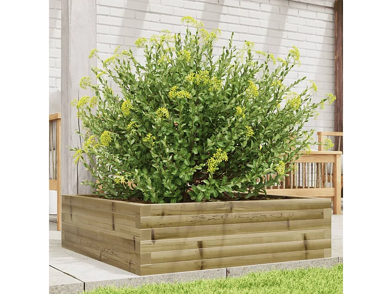 Jardinera de madera de pino impregnada 80x80x23 cm
