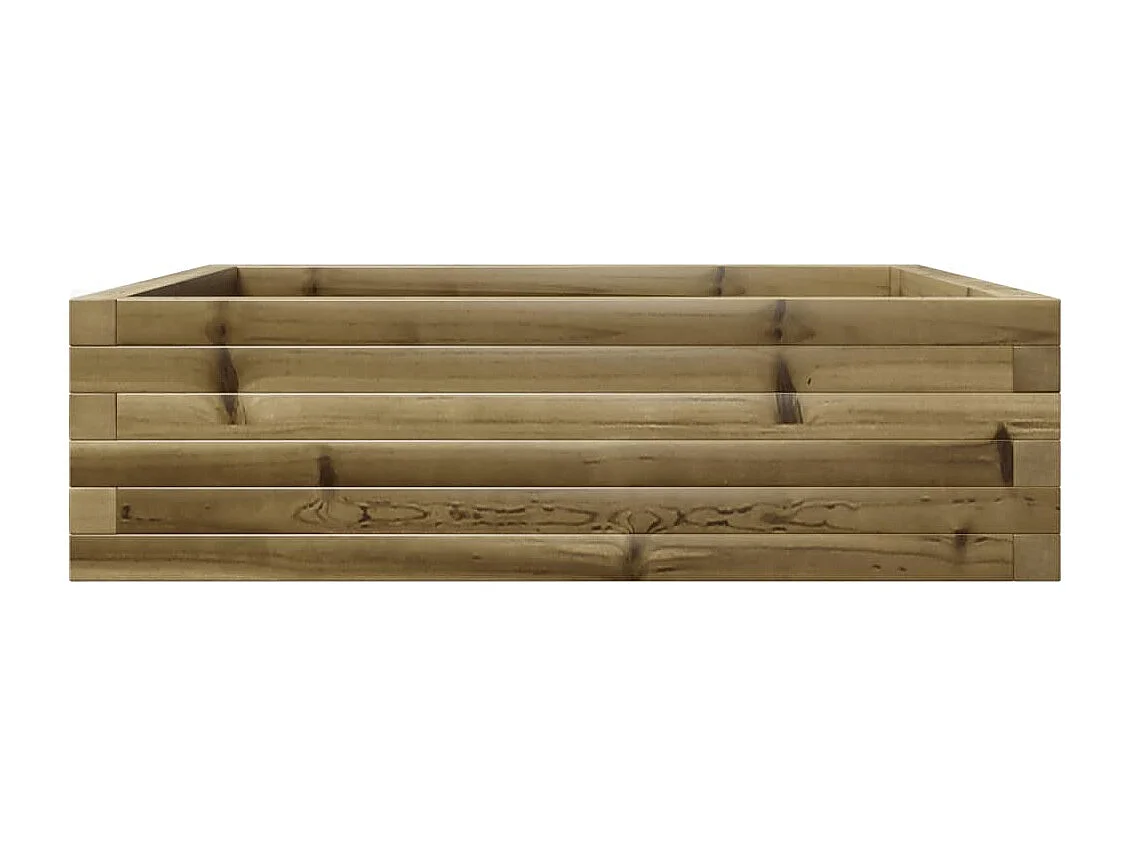 Jardinera de madera de pino impregnada 80x80x23 cm