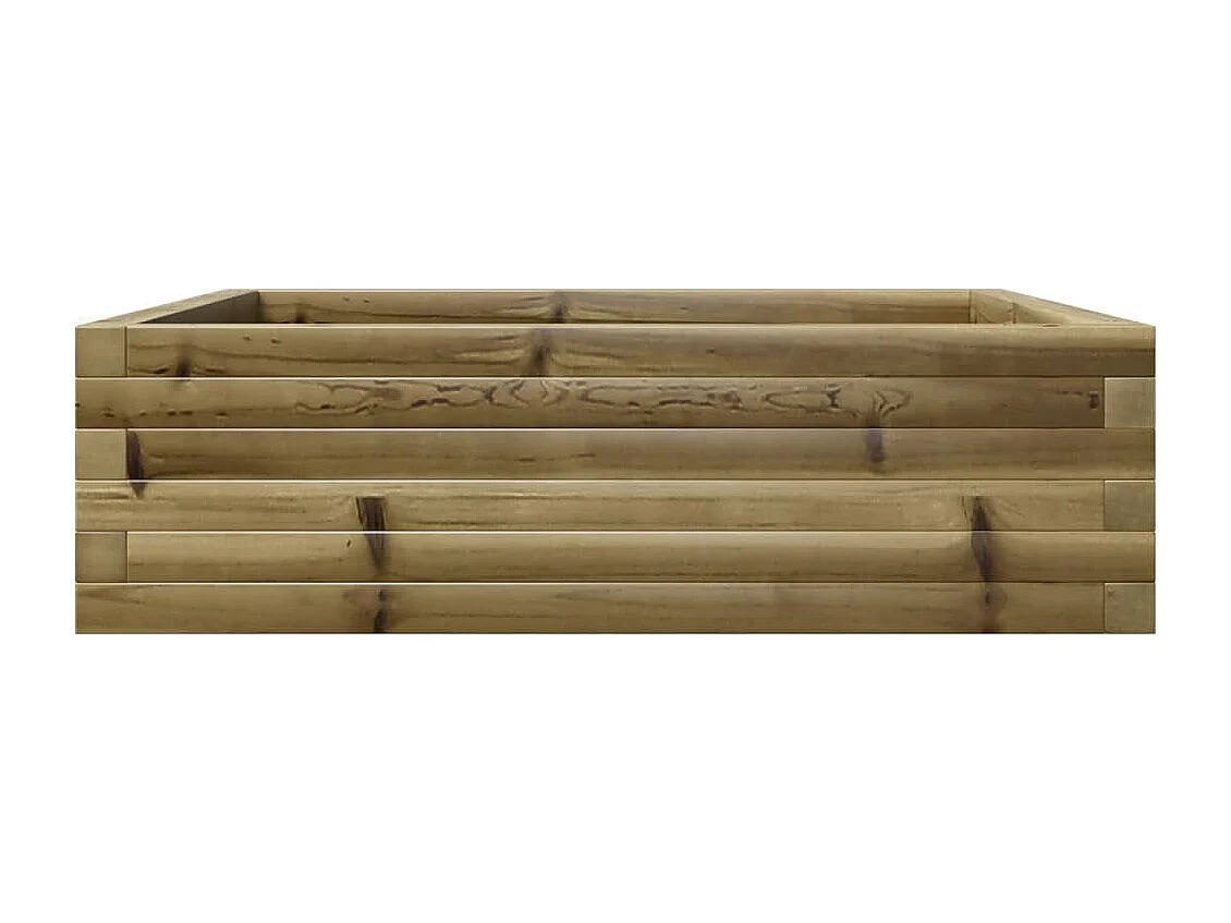 Jardinière 80x80x23 cm bois de pin imprégné