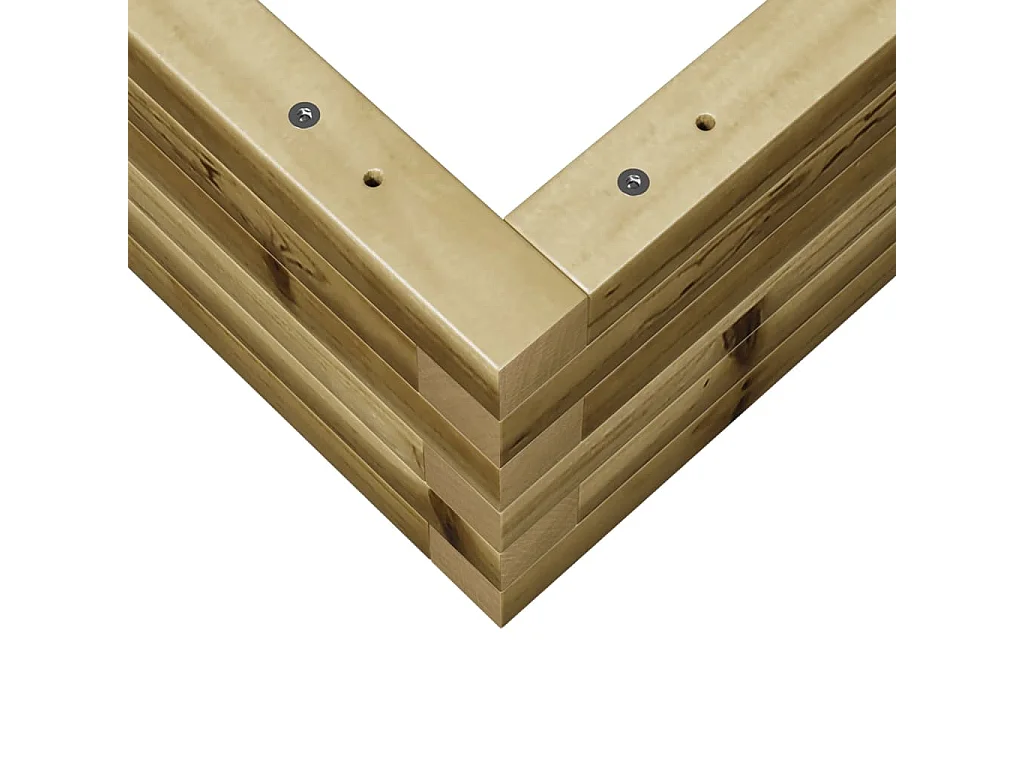 Jardinière 80x80x23 cm bois de pin imprégné