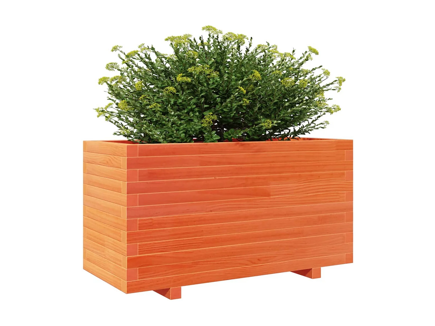Jardinière cire marron 90x40x49,5 cm bois de pin massif
