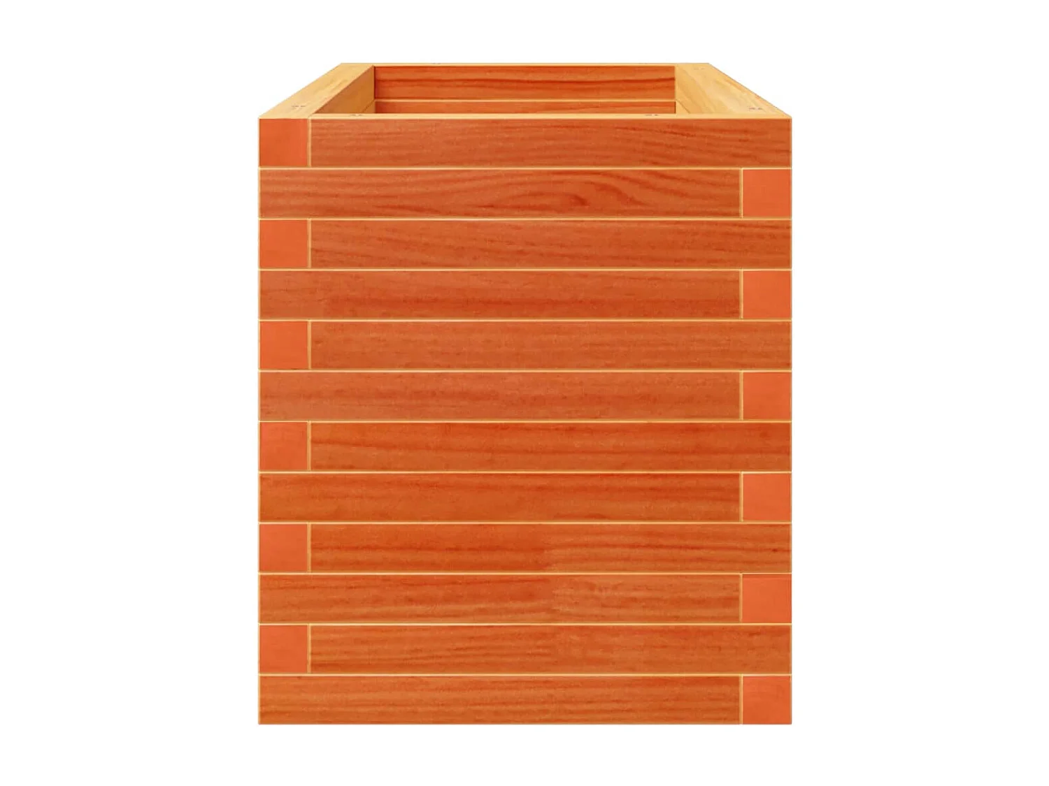 Jardinière cire marron 90x40x49,5 cm bois de pin massif