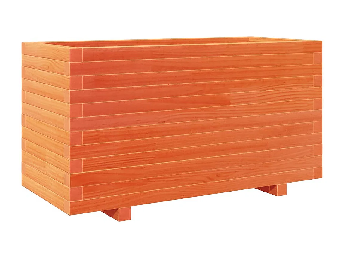 Jardinière cire marron 90x40x49,5 cm bois de pin massif
