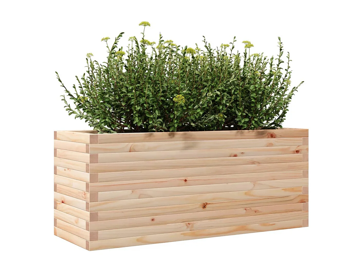 Fioriera da Giardino 110x40x45,5 cm in Legno Massello di Pino